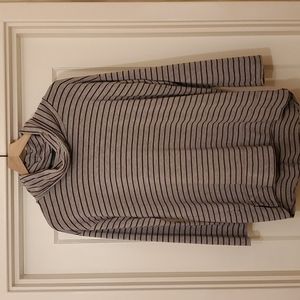 Striped Cowl Neck Longsleeve Shirt |Liz Claiborne| Large (L) Long Sleeve